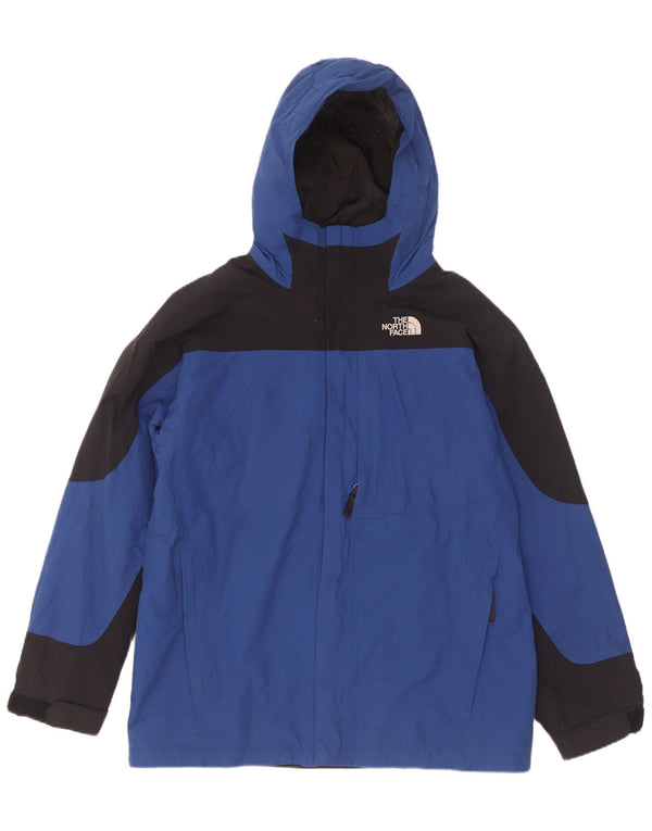 The North Face Veste coupe-vent à capuche pour homme UK 42 XL Bleu Colorblock
