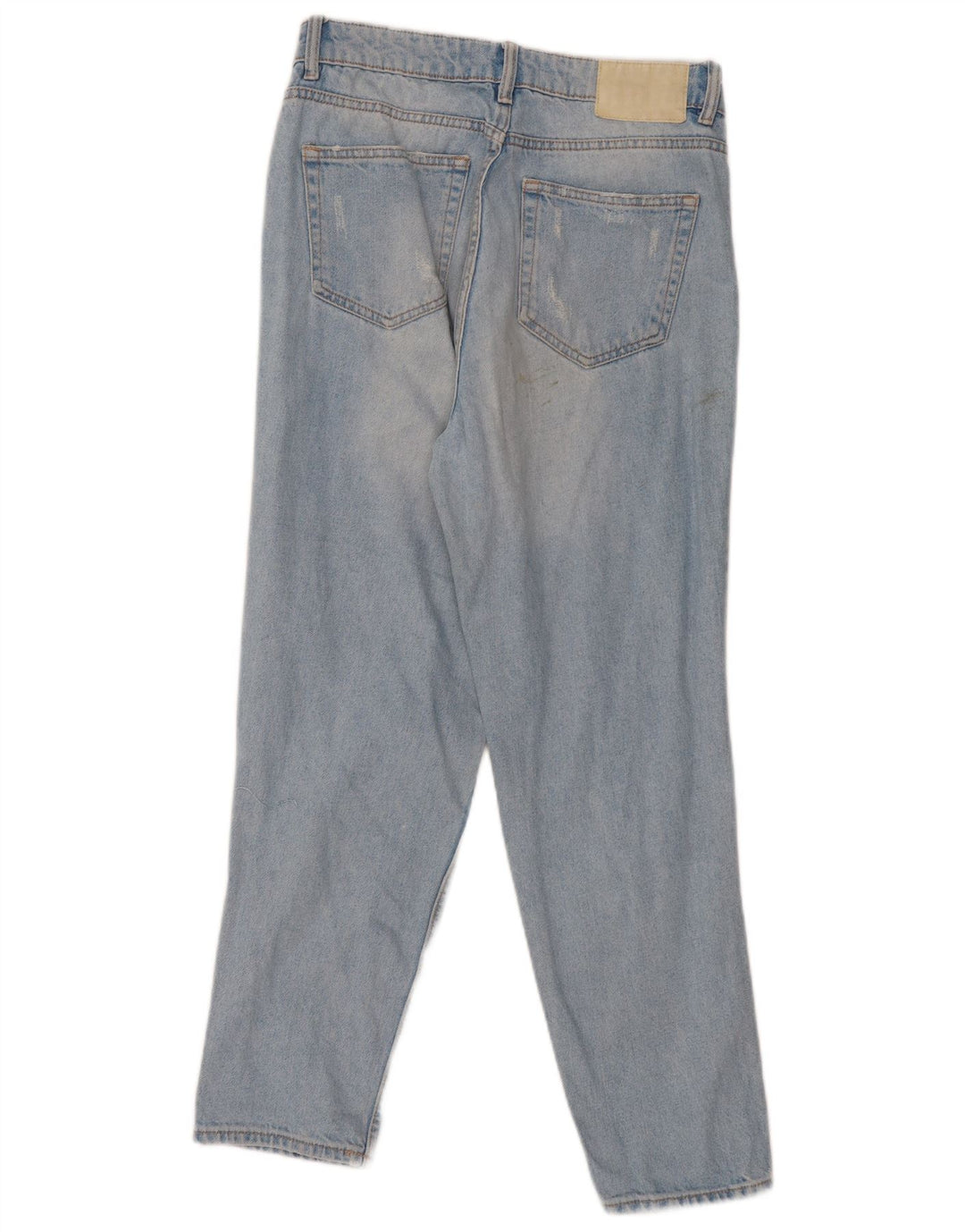 Zara Jean taille haute effet vieilli pour femme EU 40 Medium W30 L27 Bleu