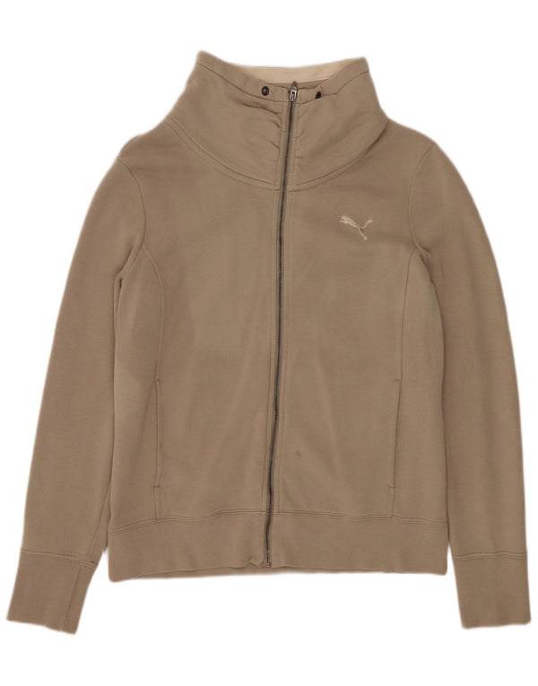 PUMA Veste de survêtement pour femme UK 14 Coton beige moyen
