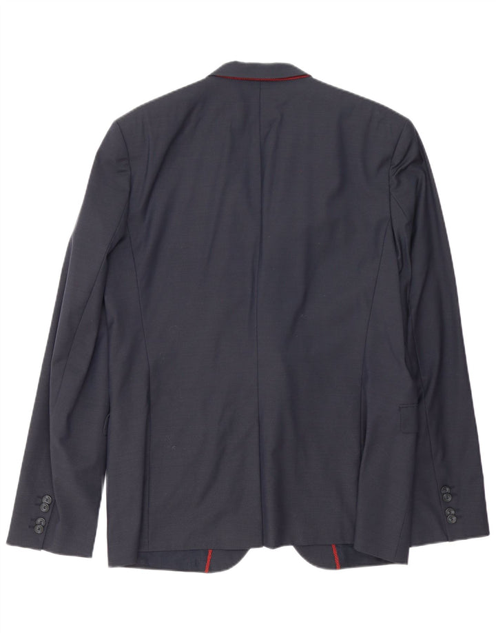 Hugo Boss Veste blazer à 2 boutons pour homme UK 54 2XL Bleu marine Laine