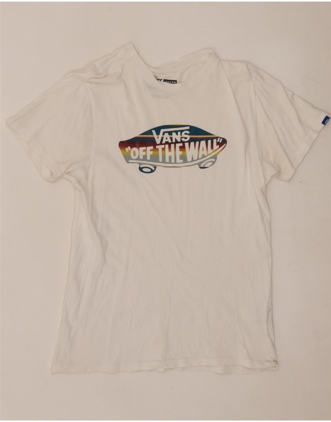VANS T-shirt graphique ajusté sur mesure pour homme en coton blanc moyen