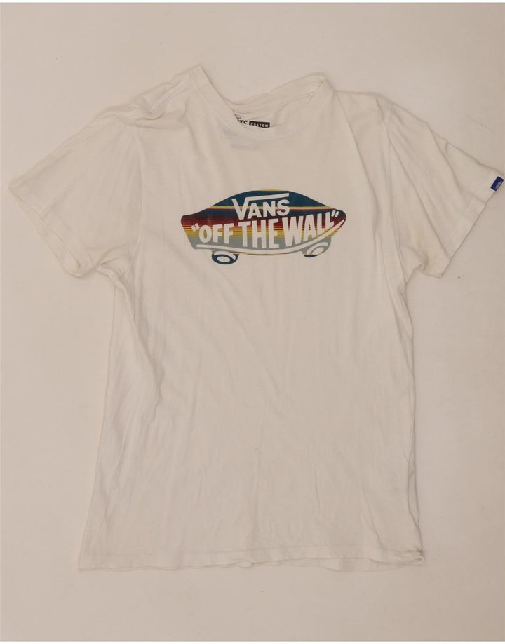 VANS T-shirt graphique ajusté sur mesure pour homme en coton blanc moyen