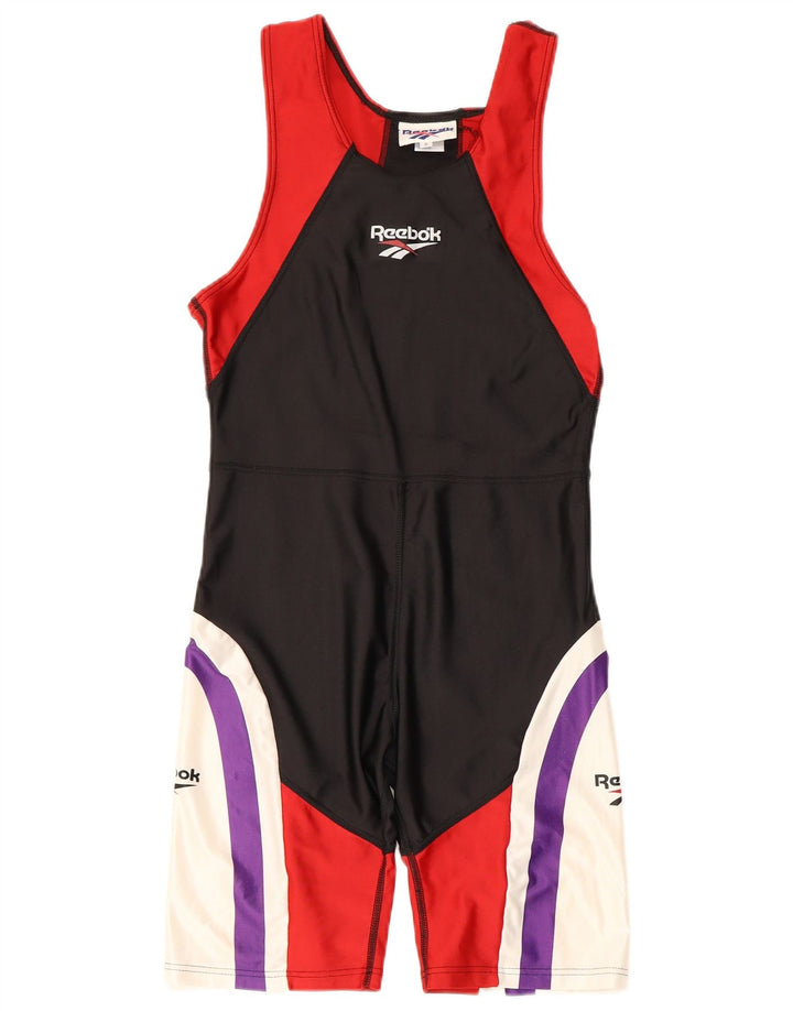 Reebok Maillots de bain pour femme UK 10 Small Noir Colorblock Polyester