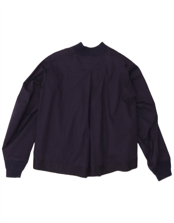 Roberto Collina Veste Bomber Homme UK 36 Petit Bleu Marine Coton