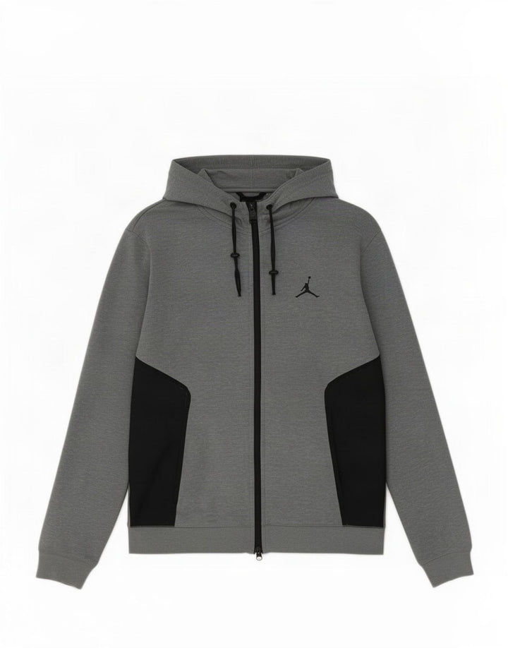 Jordan Pull à capuche zippé pour homme en polyester color block gris moyen