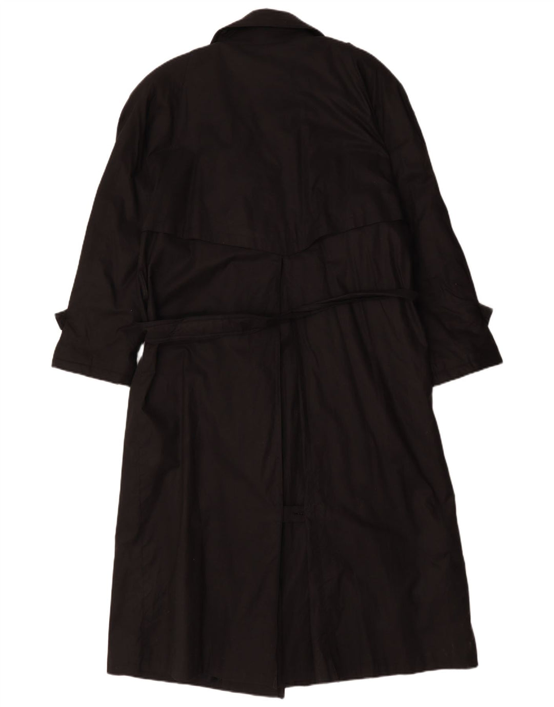 vintage Femmes Oversize Trench Coat UK 16 Grand Noir