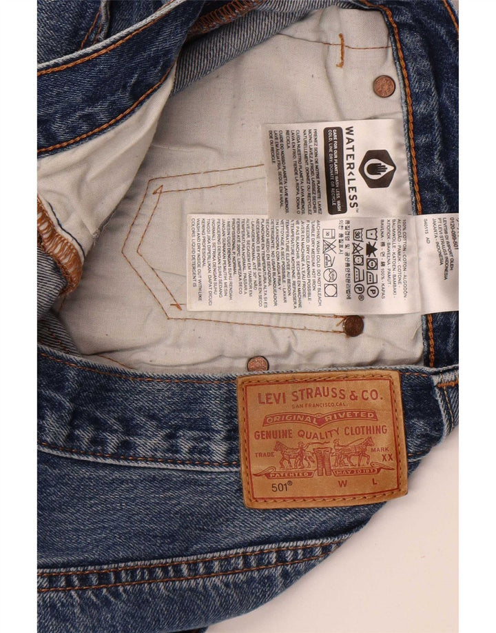 Levi's Short en Jean 501 Femme W28 Bleu Moyen Coton