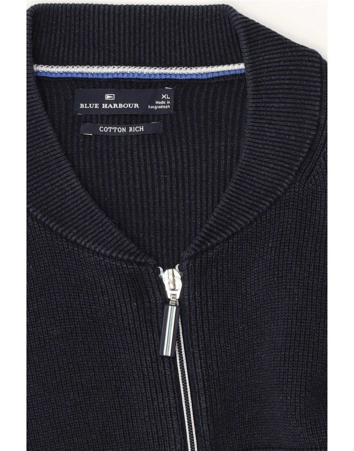 Blue Harbor Pull Cardigan Homme XL Coton Marine