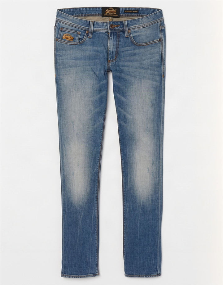 Superdry Jean Slim Corporal Distressed Homme W31 L32 Bleu Coton