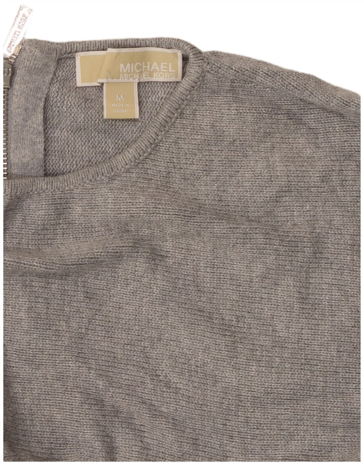 MICHAEL KORS Pull col bateau pour femme UK 14 Gris moyen