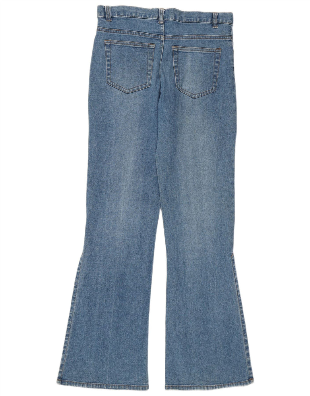 VINTAGE Jean évasé femme petit W28 L30 coton bleu