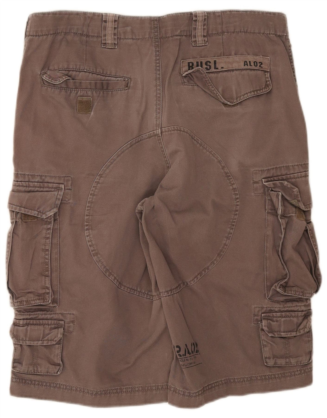 Russell Athletic Short cargo pour homme Taille L W34 Gris Coton