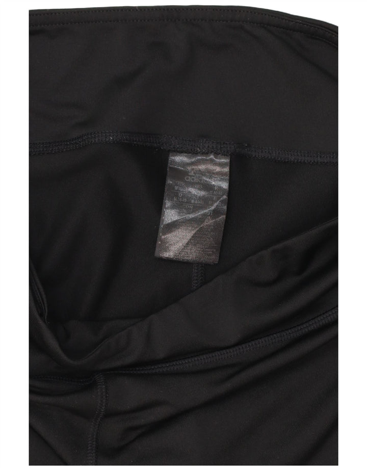 Adidas Femmes Climalite Capri Leggings UK 12/14 Moyen Noir Polyester