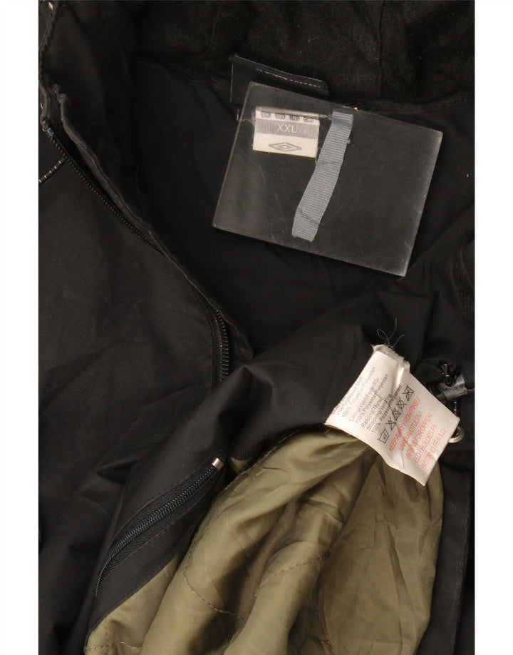 Umbro Veste coupe-vent à capuche pour hommes UK 44 2XL Noir Polyester