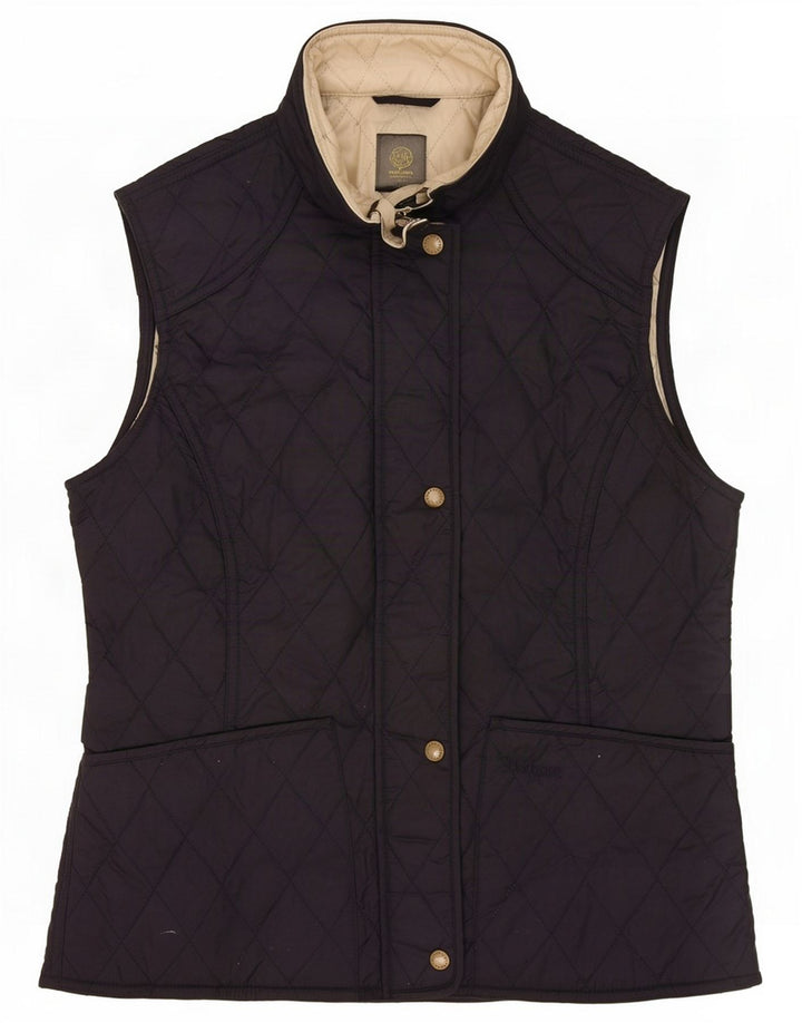 Barbour Gilet matelassé pour femme UK 12 Medium Navy Blue Polyamide