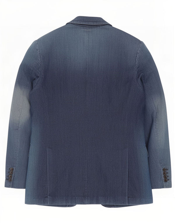 Daniele Alessandrini Veste blazer en jean à 3 boutons pour homme IT 54 2XL Bleu marine