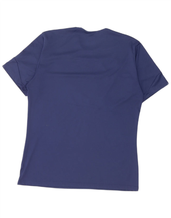Adidas Homme Climalite T-Shirt Top Bleu Marine Colorblock