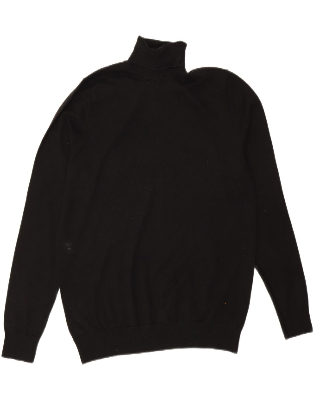 Marks & Spencer Pull col roulé pour femme UK 14 en coton noir moyen