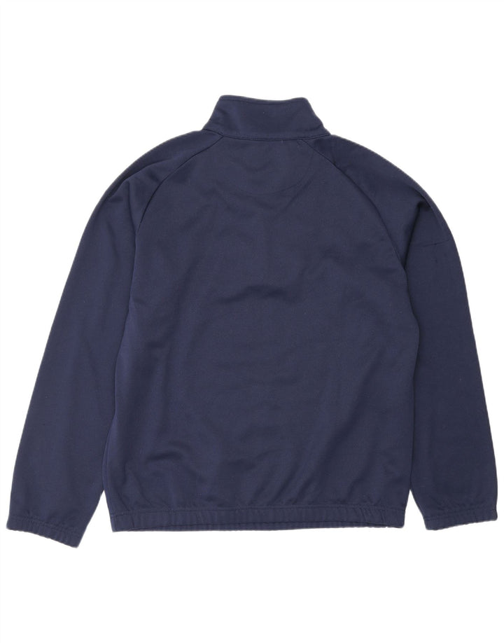 Kappa Sweat-shirt à col zippé pour homme Bleu marine moyen Polyester