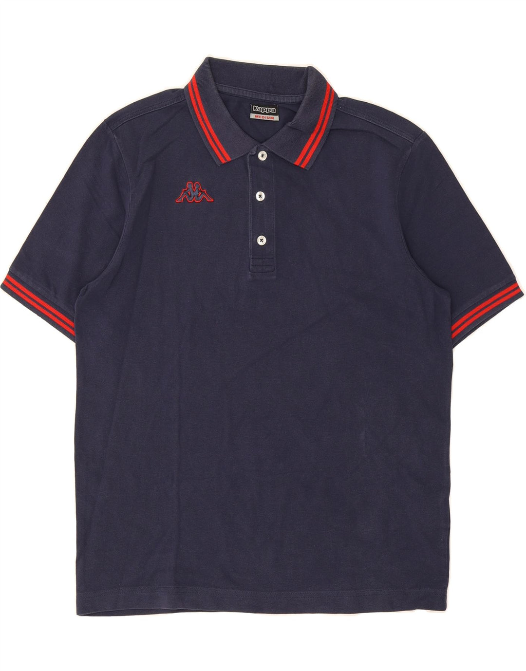 KAPPA Mens Polo Shirt Medium Navy Blue Cotton Vintage Kappa and Second-Hand Kappa from Messina Hembry 
