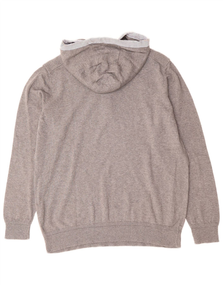 MASSIMO DUTTI Pull à capuche pour homme en coton gris Taille L