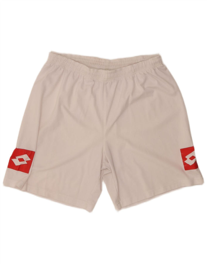 LOTTO Short de Sport Graphique Homme Grand Blanc