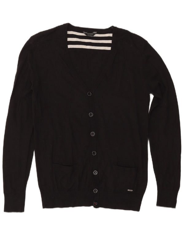Guess Cardigan ample pour femme en coton noir moyen UK 44