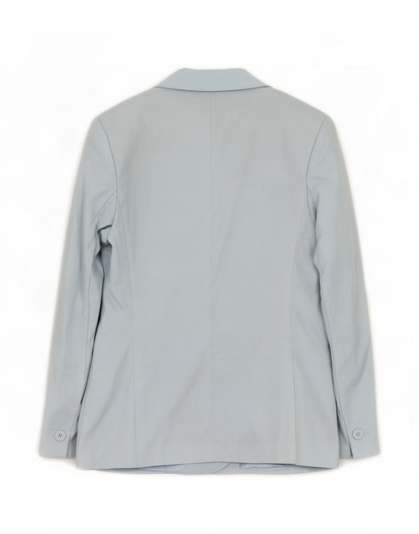 Marks & Spencer Veste blazer à 3 boutons pour femme UK 12 Bleu moyen Viscose