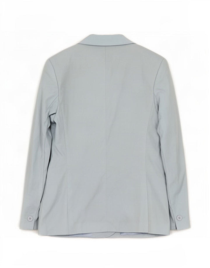 Marks & Spencer Veste blazer à 3 boutons pour femme UK 12 Bleu moyen Viscose