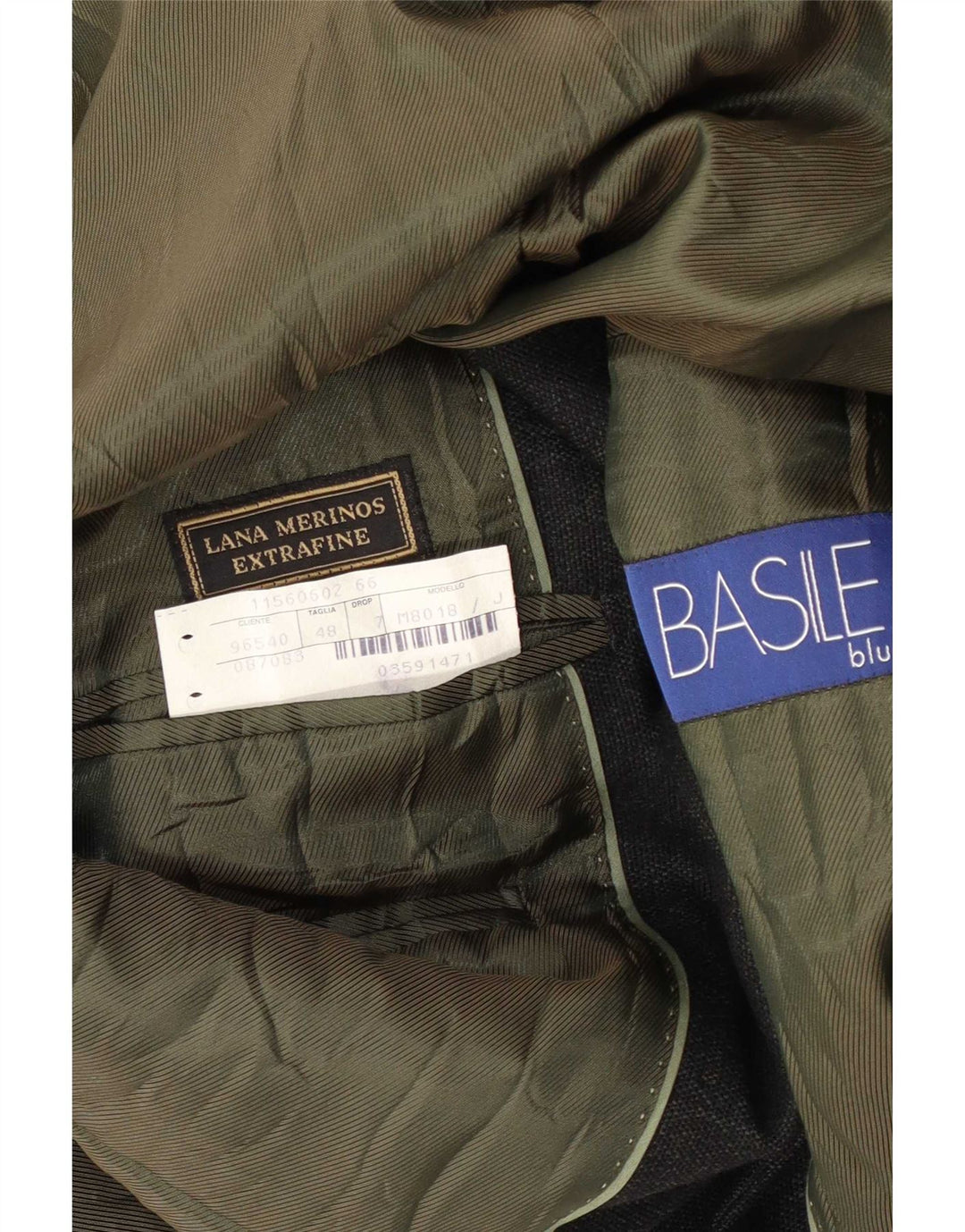 Basile Veste Blazer 3 Boutons Homme IT 48 Laine Mérinos Noir Moyen