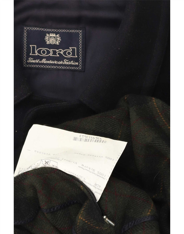 Lord Manteau Homme UK 40 Grande Laine Vierge Bleu Marine