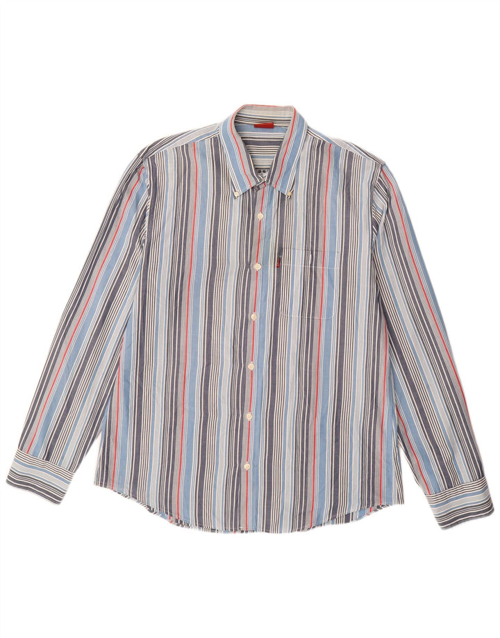 LEVI'S Chemise Homme XL Bleu Rayé Coton