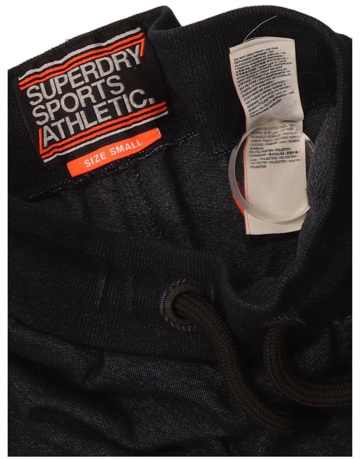 SUPERDRY Short de Sport Graphique Homme Petit Bleu Marine Moucheté Coton
