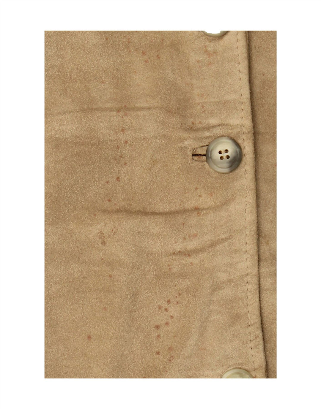 VINTAGE Womens Suede Jacket UK 16 Large Beige Vintage Vintage and Second-Hand Vintage from Messina Hembry 