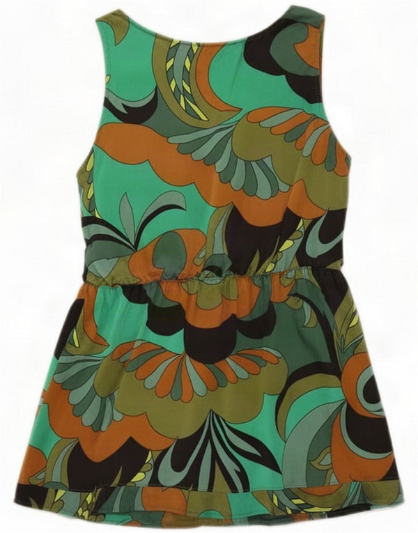 Max & Co. Chemisier sans manches pour femme UK 10 Petite soie cachemire verte