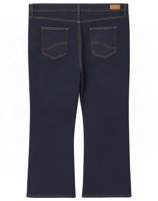 Fat Face Jeans Brooke Bootcut Femme UK 24 4XL W44 L27 Bleu Marine Coton