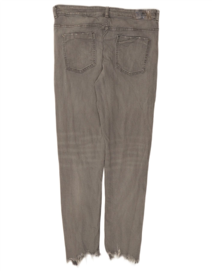 Zara Jean Slim Femme EU 40 Moyen W30 L27 Coton Gris