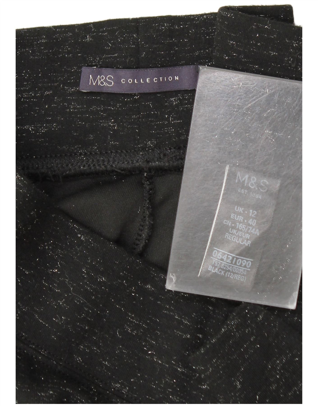 Marks & Spencer Leggings pour femme UK 12 Medium W28 L27 Noir moucheté