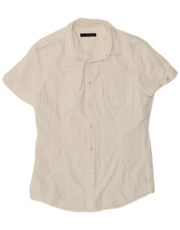 Calvin Klein Jeans Chemise à manches courtes pour homme Grand Blanc