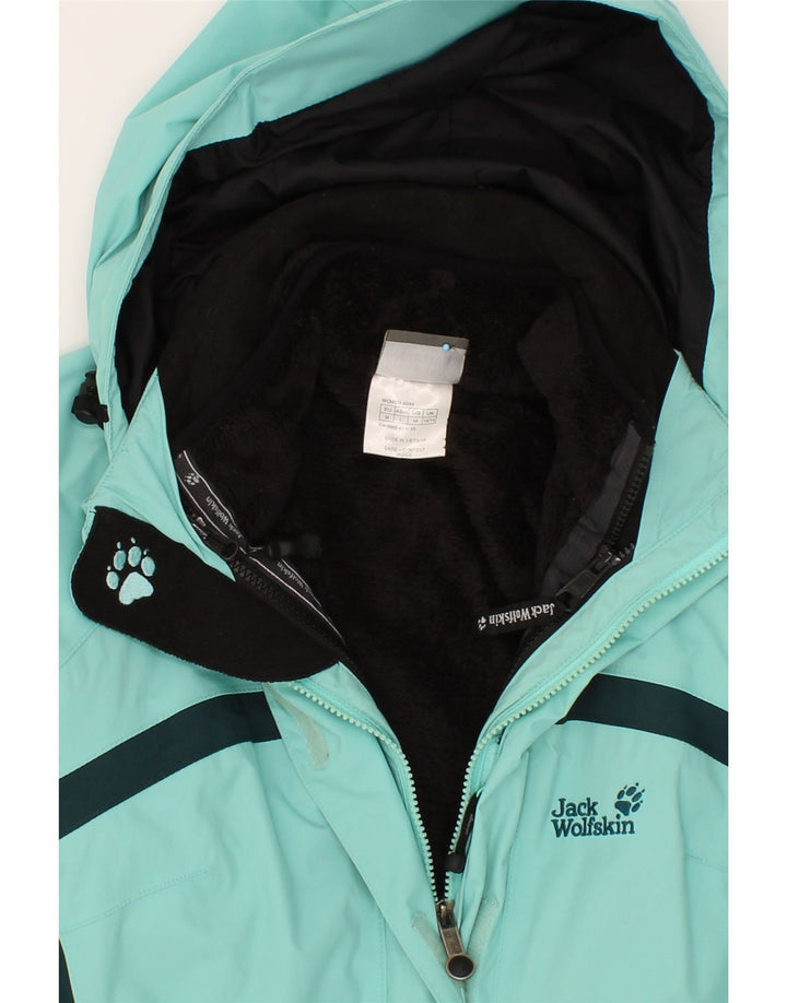 JACK WOLFSKIN Veste coupe-vent à capuche pour femme UK 12/14 Vert moyen