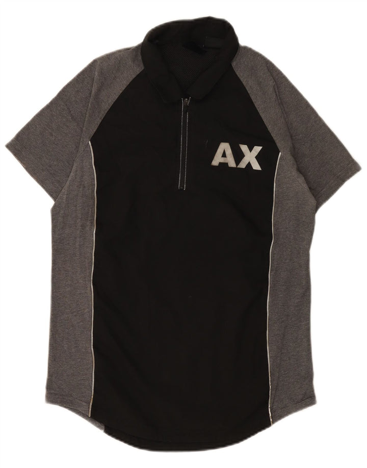 Armani Exchange Polo Graphique Homme Small Noir Colourblock