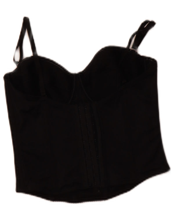 TRIUMPH Womens Crop Corset Top UK 4 XS Black Polyester