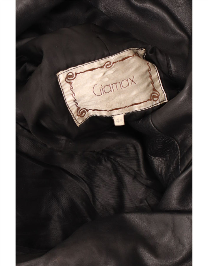 Giamax Veste en cuir pour femme EU 44 XL Noir