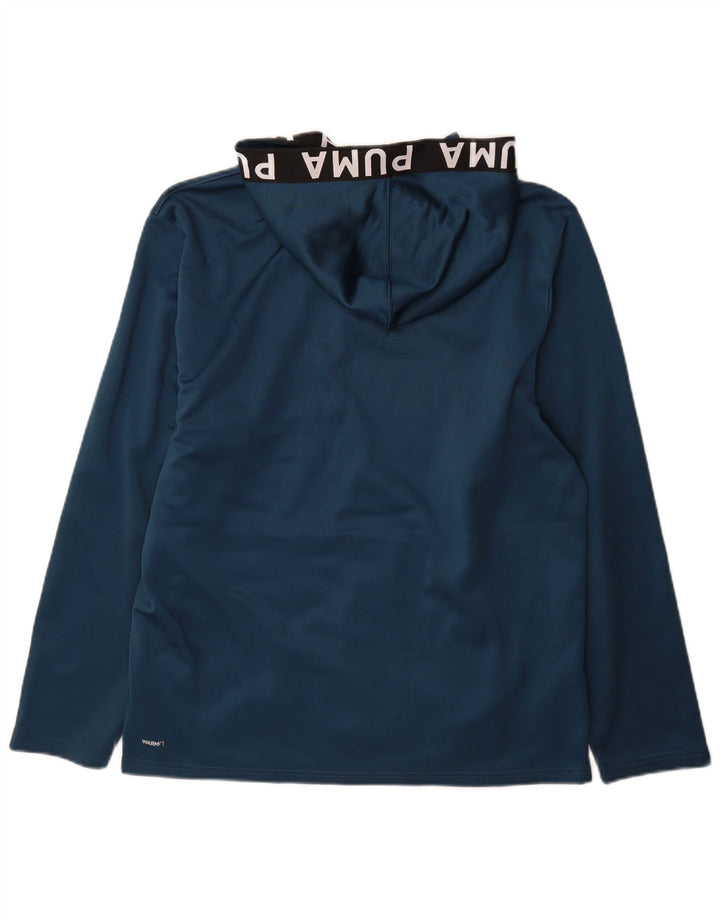 Puma Pull à Capuche Graphique Homme Bleu Marine Moyen Polyester Colorblock