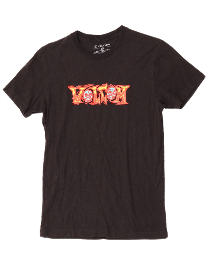 Volcom T-shirt graphique pour hommes, petit haut en coton noir
