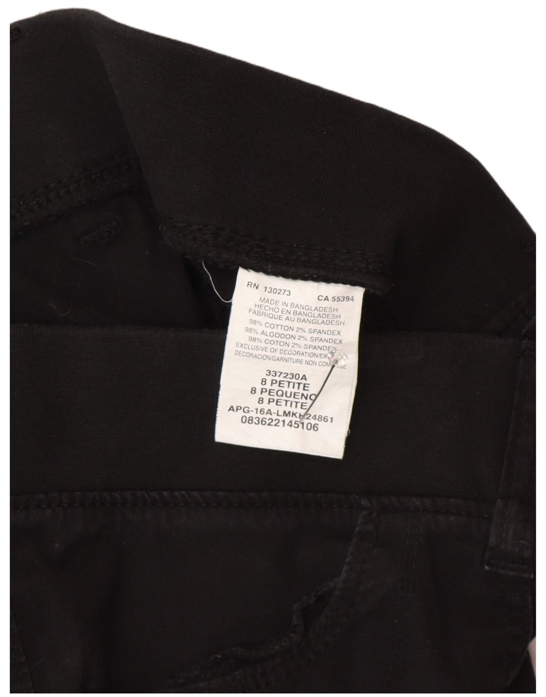 LEE Pantalon Capri Cargo Droit Femme US 8 Moyen W30 L21 Coton Noir