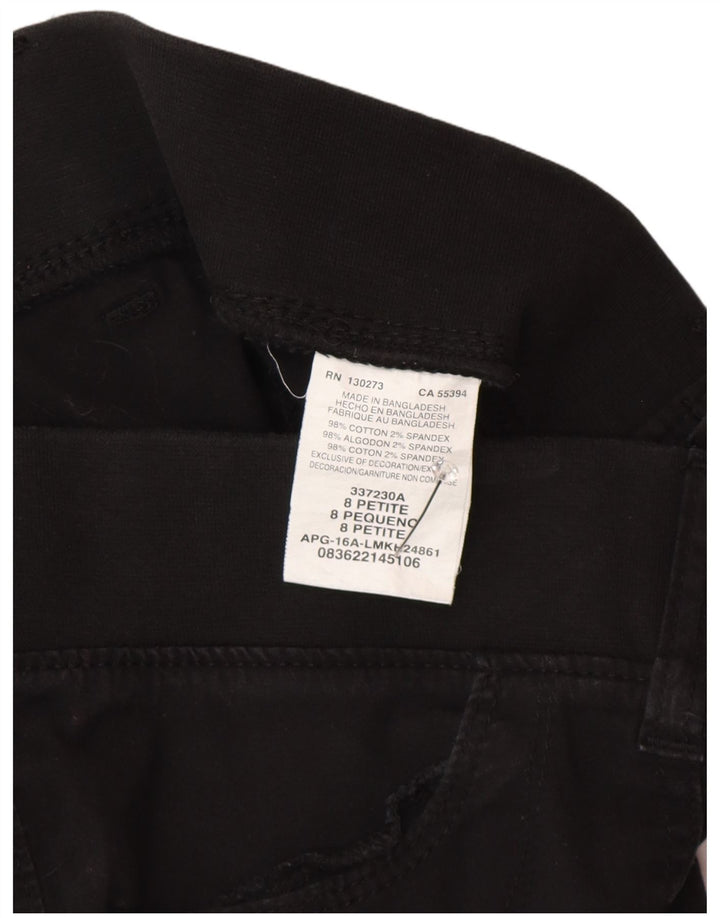 LEE Pantalon Capri Cargo Droit Femme US 8 Moyen W30 L21 Coton Noir