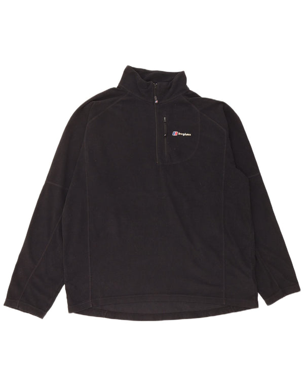 Berghaus Pull polaire à col zippé pour homme 2XL Noir Polyester