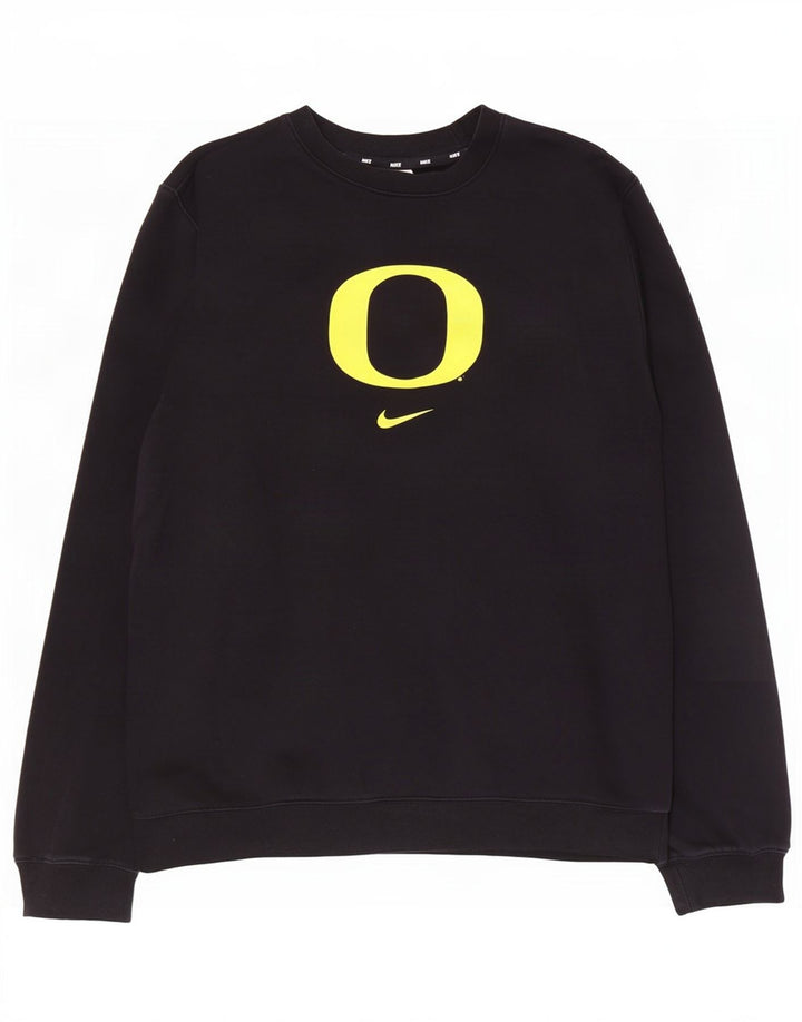 Nike Hommes Oregon Ducks Graphic Sweatshirt Jumper Grand Noir Coton