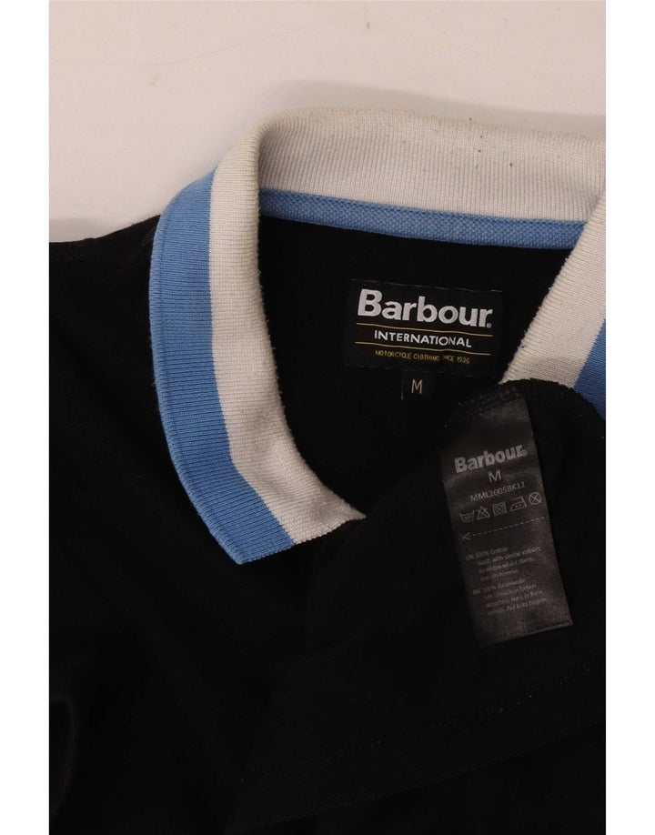 Barbour Polo Rugby Homme Coton Noir Moyen